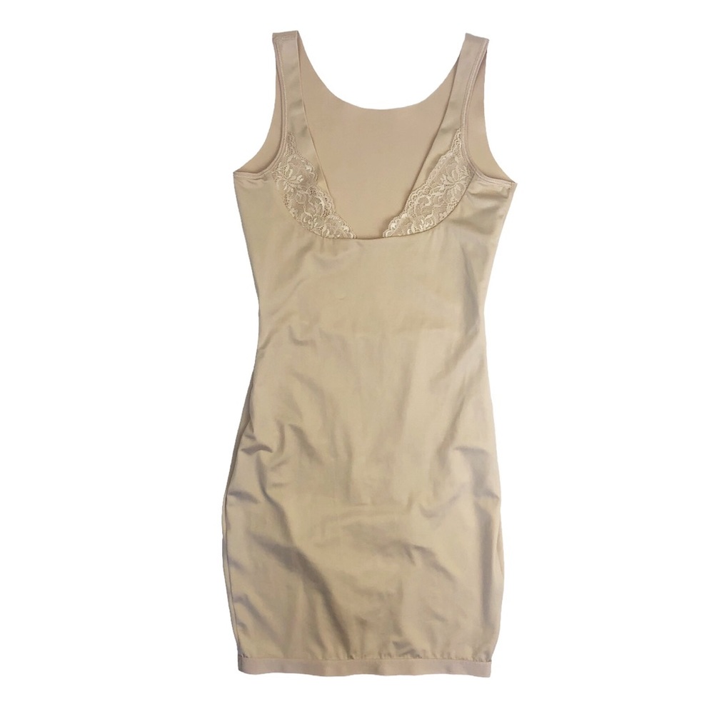 Maidenform Wear Your Own Bra Slip W1269 Tan Beige Slimmimg Shapewear Small